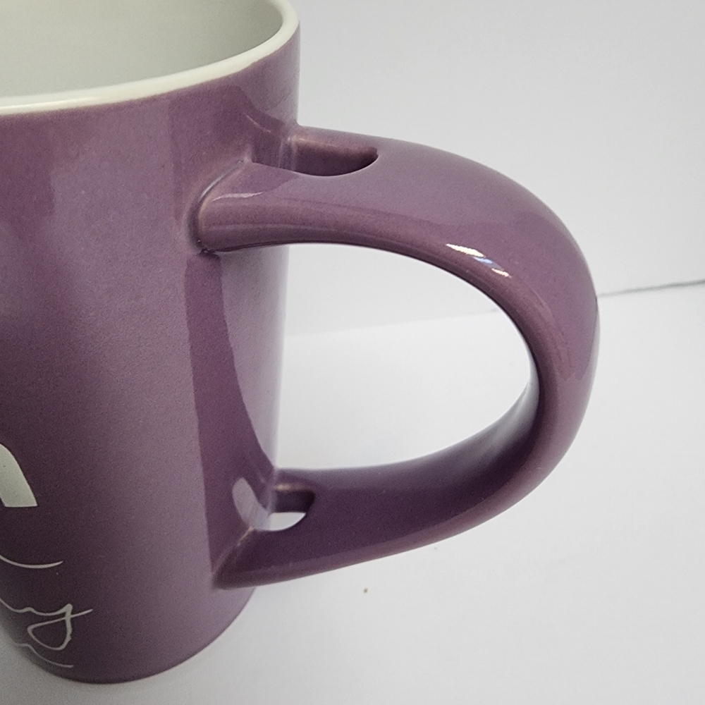 Keep Calm and Carry On Purple Ceramic Mug - Picture 4 of 6
